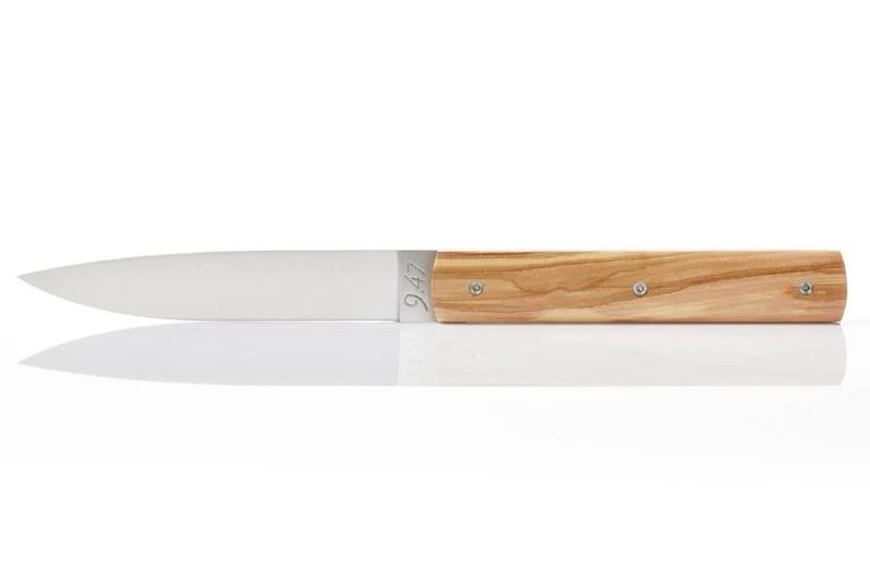 Couteau de table Perceval 9.47 en bois d'olivier