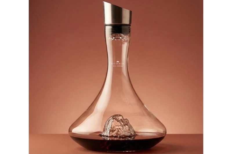 Carafe à vin Alaskan Maker Topographic Pic du midi en verre cristallin