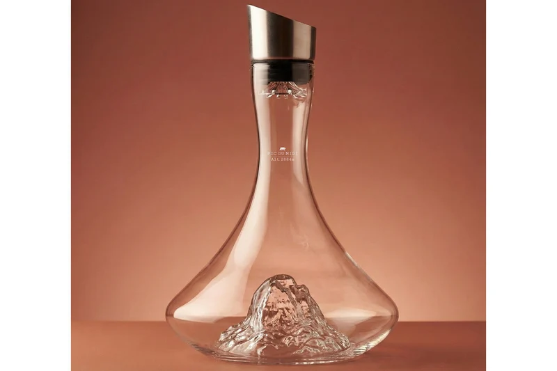 Carafe à vin Alaskan Maker Topographic Pic du midi en verre cristallin