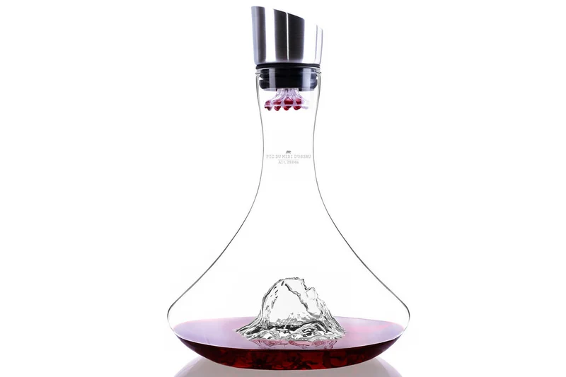 Carafe à vin Alaskan Maker Topographic Pic du midi en verre cristallin