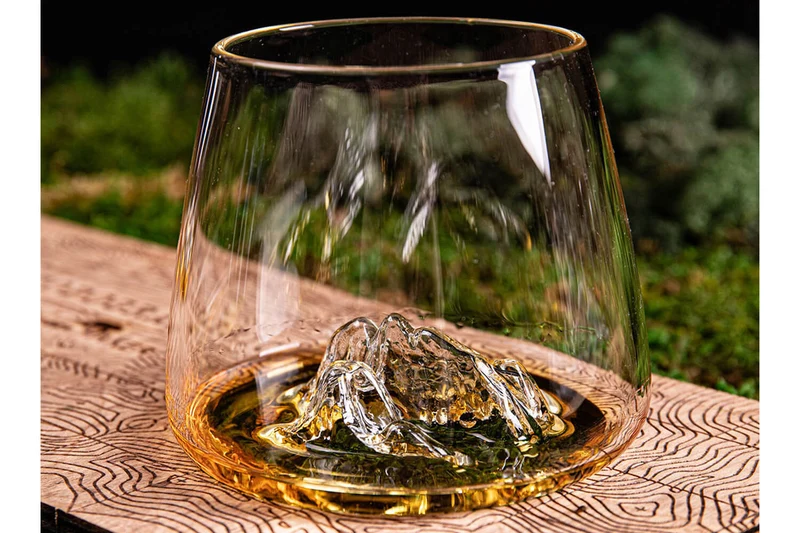 Set de 2 verres à spiritueux Alaskan Maker Topographic Tre Cime & Mont Rosa en verre cristallin