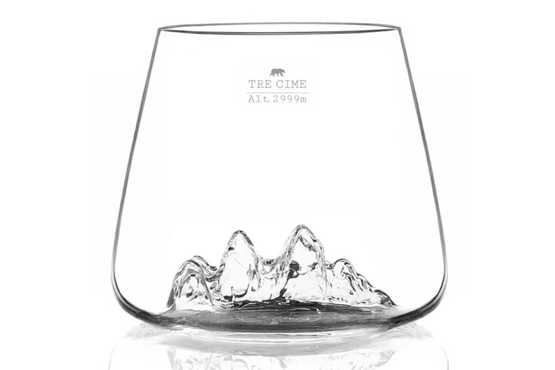 Set de 2 verres à spiritueux Alaskan Maker Topographic Tre Cime & Mont Rosa en verre cristallin