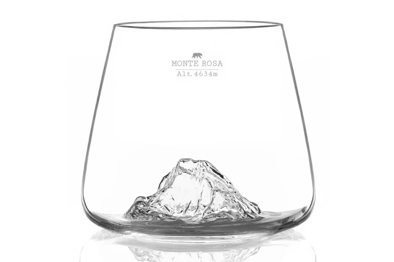 Set de 2 verres à spiritueux Alaskan Maker Topographic Tre Cime & Mont Rosa en verre cristallin
