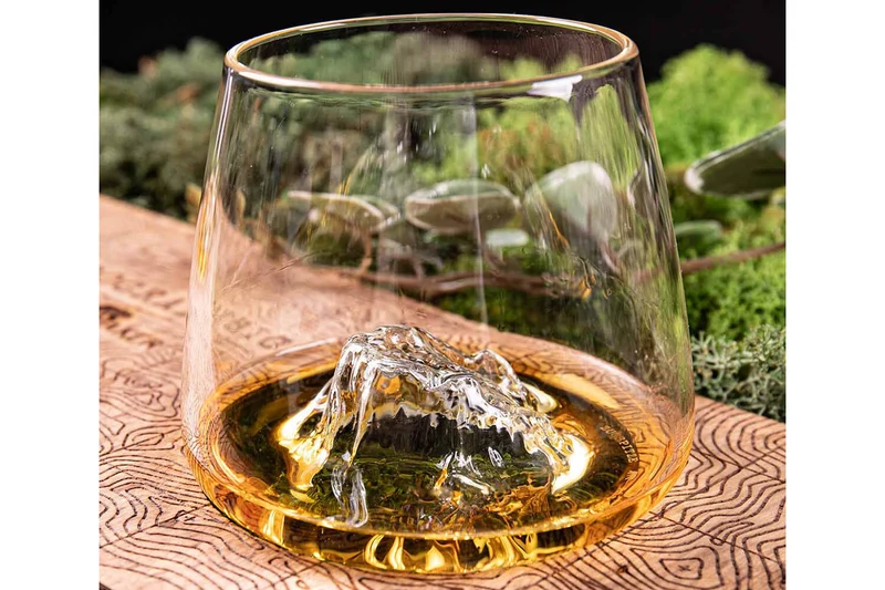Set de 2 verres à spiritueux Alaskan Maker Topographic Zugspitze & Watzmann en verre cristallin