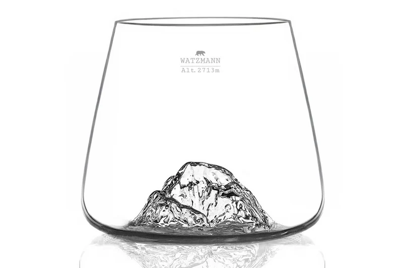 Set de 2 verres à spiritueux Alaskan Maker Topographic Zugspitze & Watzmann en verre cristallin