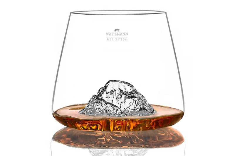 Set de 2 verres à spiritueux Alaskan Maker Topographic Zugspitze & Watzmann en verre cristallin