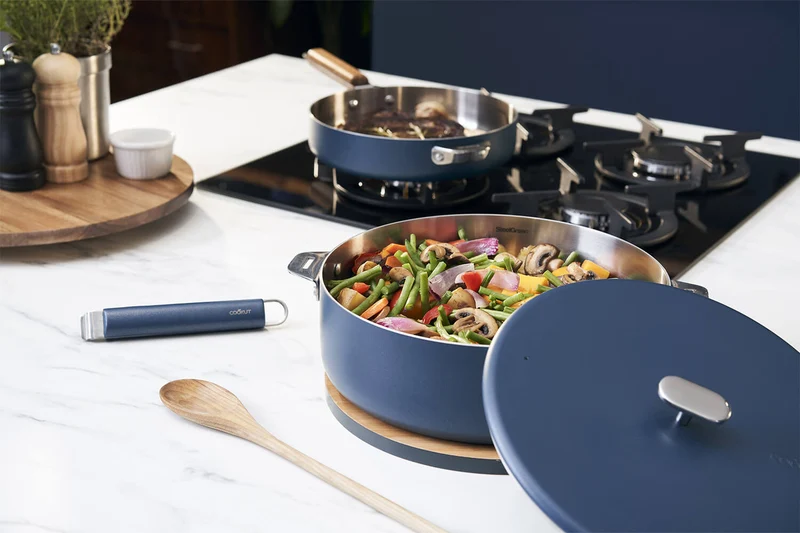 Sauteuse Cookut La Merveilleuse 28cm en acier inoxydable Steel Green®