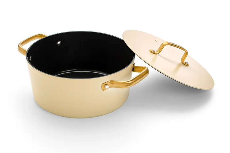 Set sartén y Cacerola Samoa Iconic Beige + Utensilios