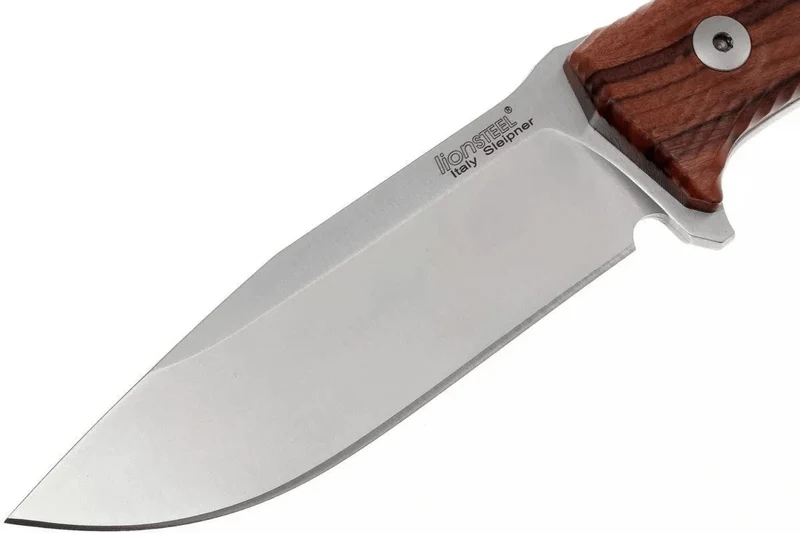 Couteau LionSteel M5.ST lame 11,5cm manche en bois de santal + étui en cuir
