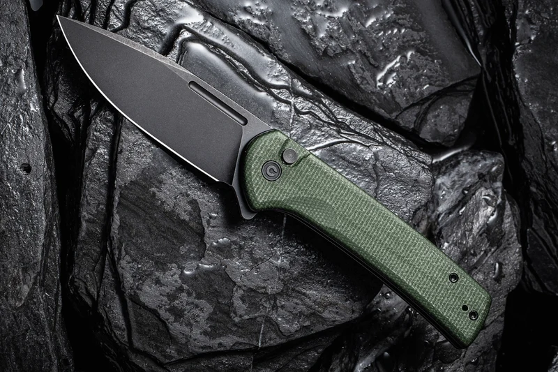 Couteau pliant CIVIVI Conspirator C210062 lame Blackwash et manche Micarta vert 11,7cm