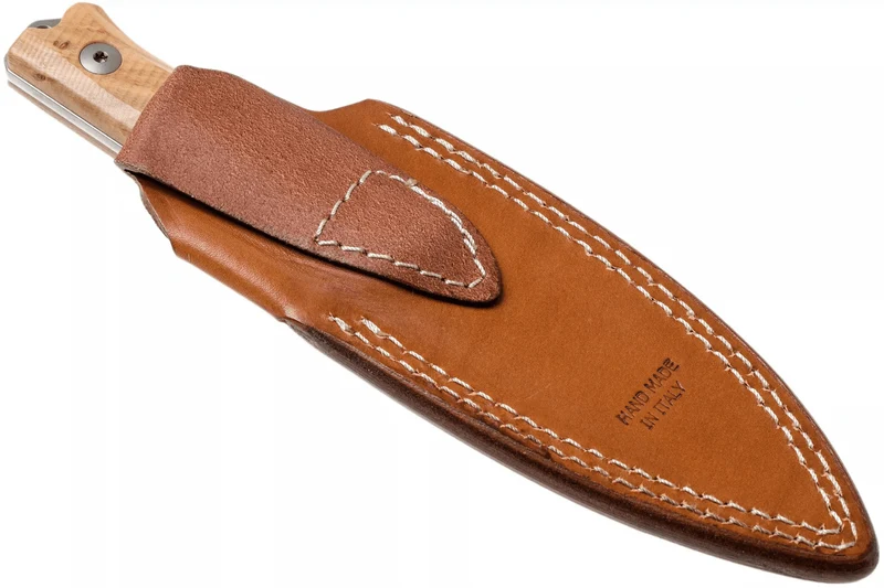 Couteau LionSteel B40.UL lame 10,3cm manche en bois d'olivier + étui en cuir