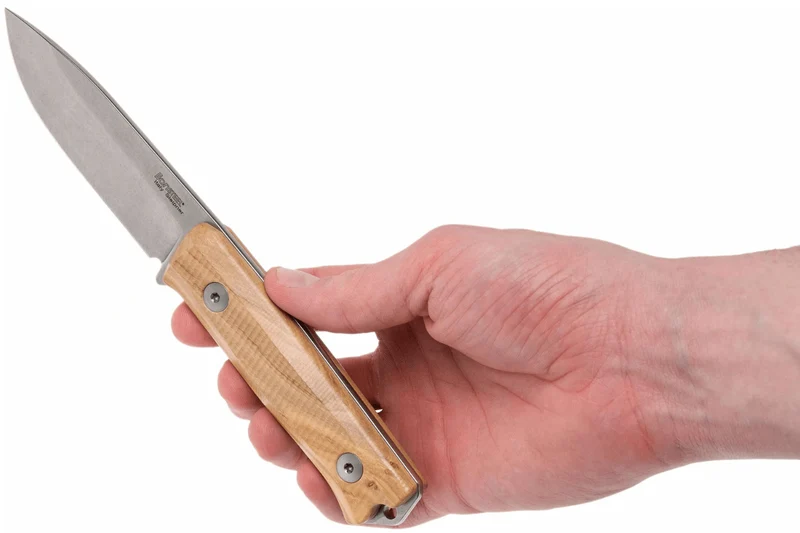 Couteau LionSteel B40.UL lame 10,3cm manche en bois d'olivier + étui en cuir