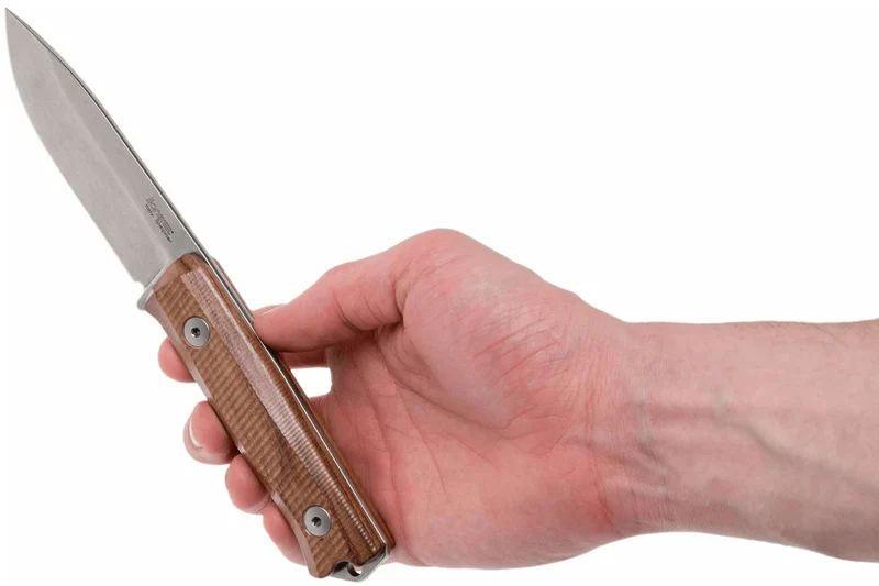 Couteau LionSteel B40.ST lame 10,3cm manche en bois de santal + étui en cuir