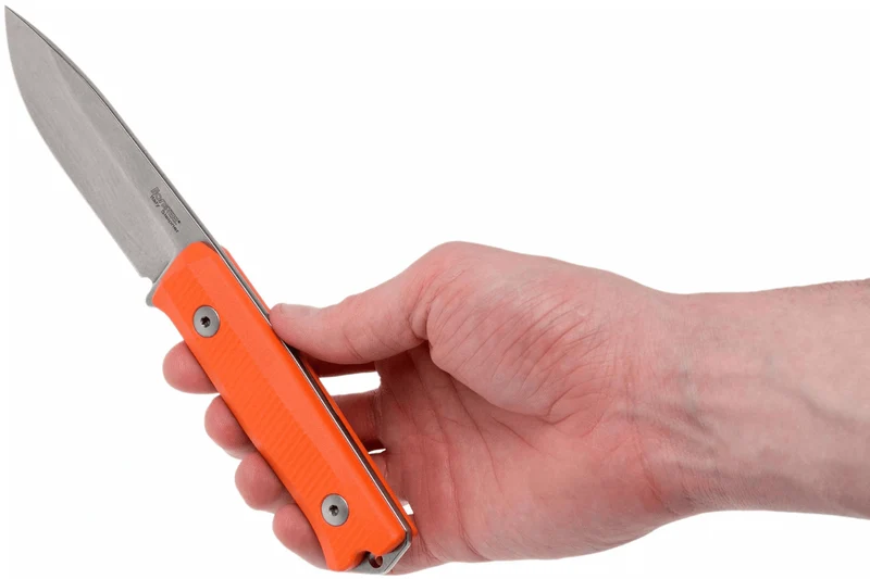 Couteau LionSteel B40.GOR lame 10,3cm manche en G10 orange + étui en cuir
