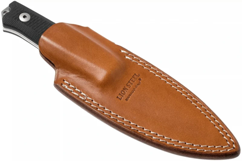 Couteau LionSteel B40.GBK lame 10,3cm manche en G10 noir + étui en cuir