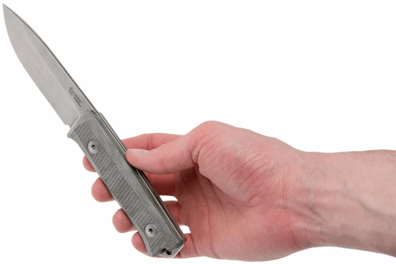 Couteau LionSteel B40.CVG lame 10,3cm manche en micarta vert gaine + étui en cuir