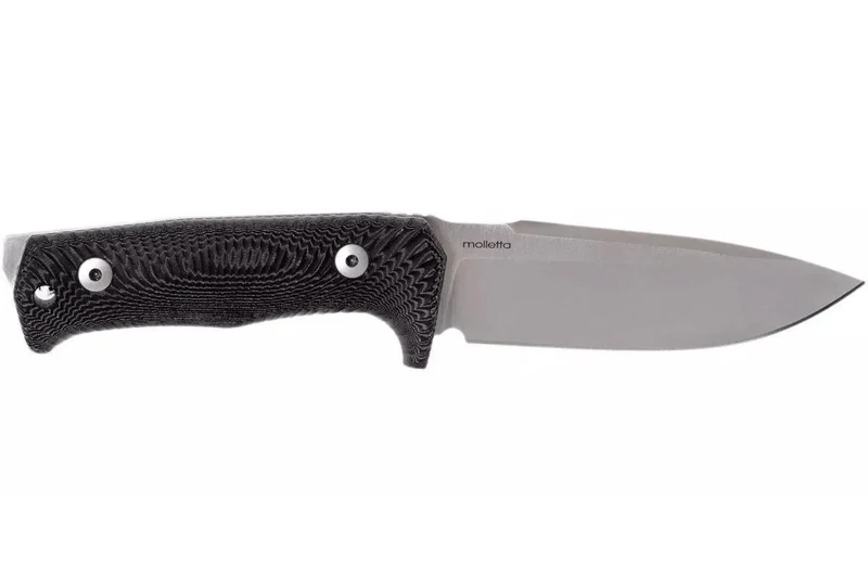 Couteau LionSteel T5.MI lame 12,8cm manche en micarta noir + étui en cuir