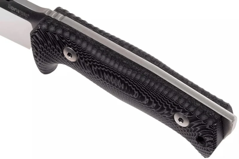Couteau LionSteel T5.MI lame 12,8cm manche en micarta noir + étui en cuir
