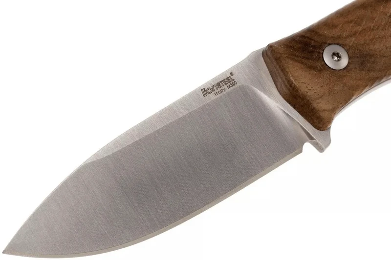 Couteau LionSteel M4.WN lame 9,5cm manche en bois de noyer + étui en cuir