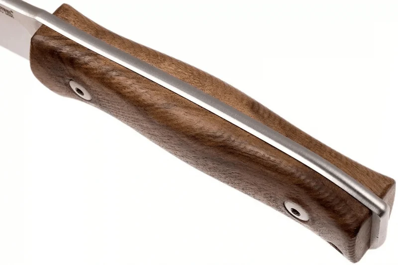 Couteau LionSteel M4.WN lame 9,5cm manche en bois de noyer + étui en cuir