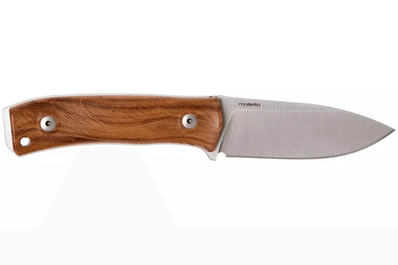 Couteau LionSteel M4.ST lame 9,5cm manche en bois de santal + étui en cuir