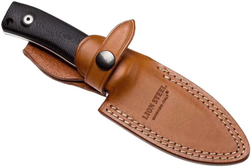 Couteau LionSteel M4.G10 lame 9,5cm manche en G10 + étui en cuir