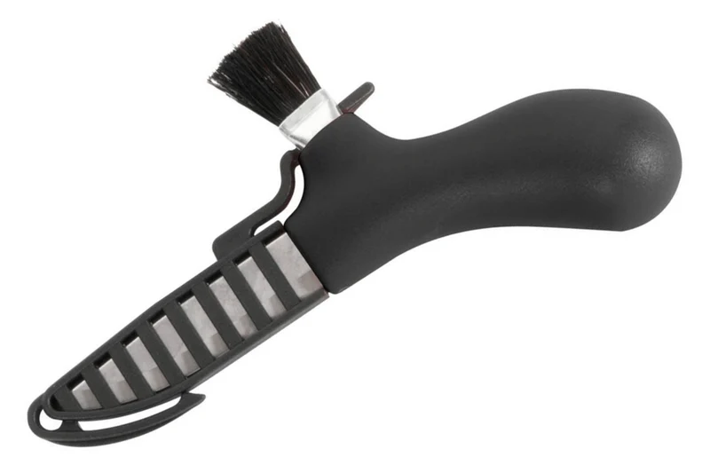 Couteau à champignons Mora Karl-Johan 10906 lame inox 6,2cm manche polypropylène noir + étui