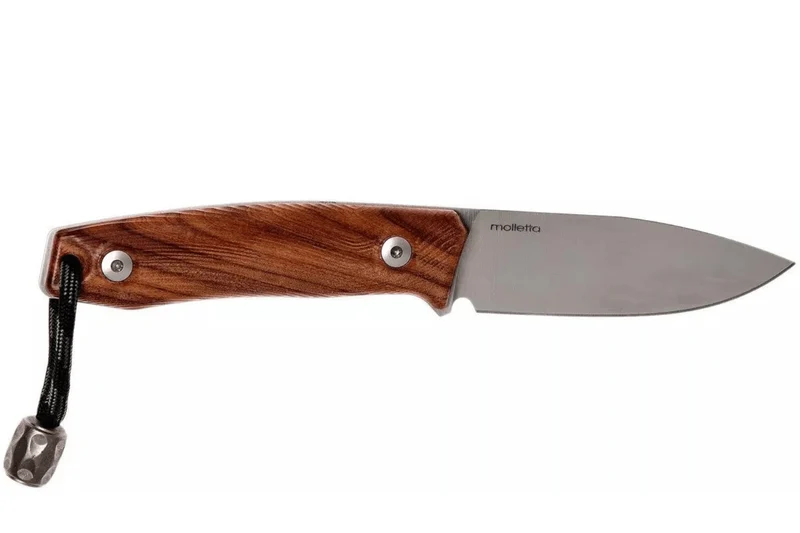 Couteau LionSteel M1.ST lame 7,5cm manche en bois de santal + étui en cuir