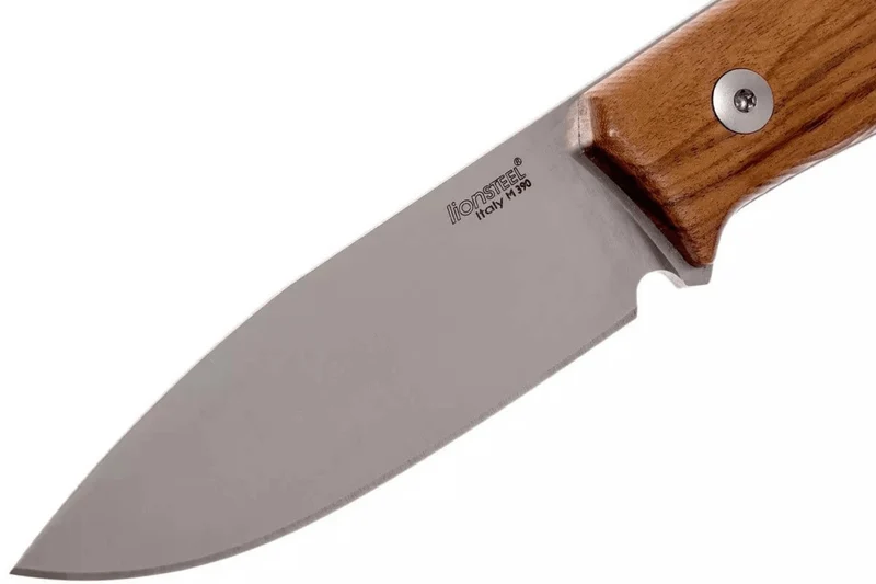 Couteau LionSteel M1.ST lame 7,5cm manche en bois de santal + étui en cuir