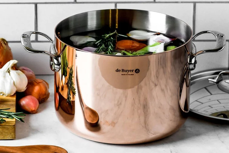 Braisière en cuivre inox 24cm De Buyer Prima Matera compatible induction avec couvercle