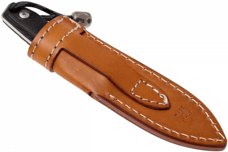 Couteau LionSteel M1.GBK lame 7,5cm manche en G10 noir + étui en cuir