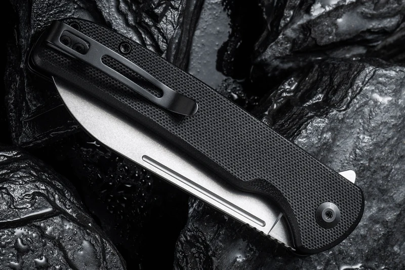 Couteau pliant CIVIVI Chevalier C200221 manche en G10 et fibre de carbone noir 11,2cm