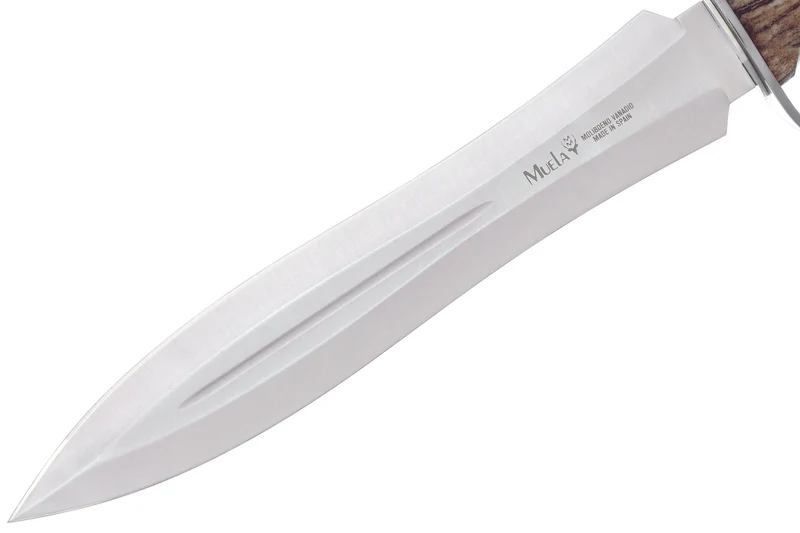 Couteau Muela Cerf 9316 lame en inox 24cm manche en bois de cerf + étui en cuir