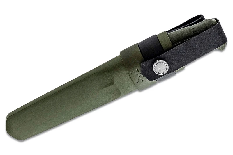 Couteau Mora Kansbol Multi-Mount 12645 lame inox 10,9cm manche caoutchouc vert + étui
