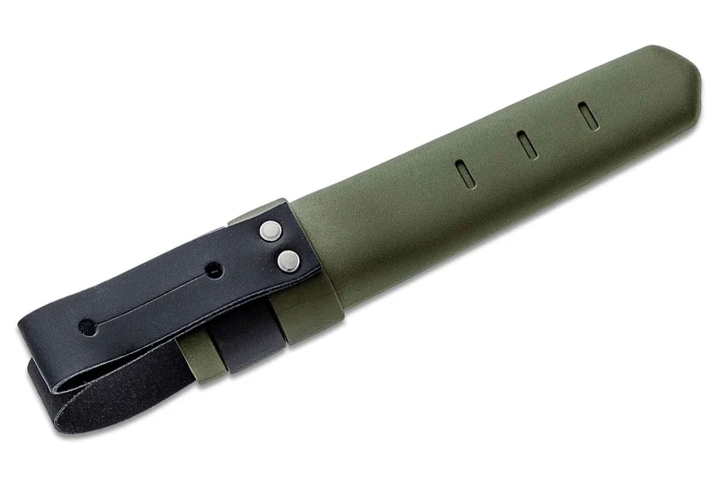 Couteau Mora Kansbol Multi-Mount 12645 lame inox 10,9cm manche caoutchouc vert + étui