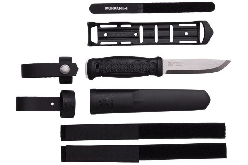 Couteau Mora Garberg Multi-Mount 12642 lame inox 10,9cm manche polyamide noir + étui