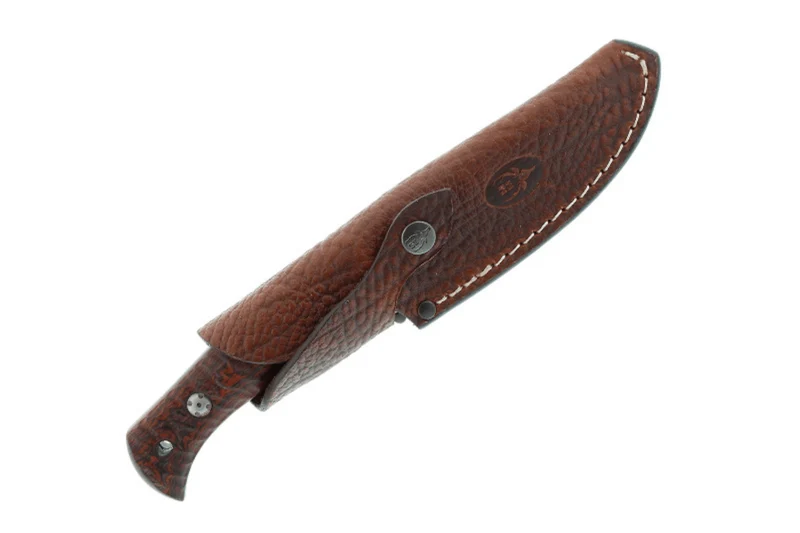 Couteau Muela Lakhota 9318 lame en inox 12cm manche en micarta marron + étui en cuir