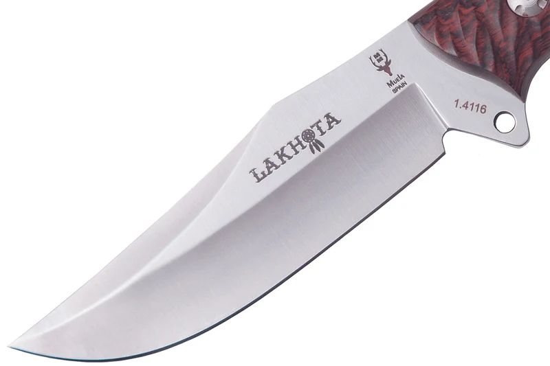Couteau Muela Lakhota 9318 lame en inox 12cm manche en micarta marron + étui en cuir