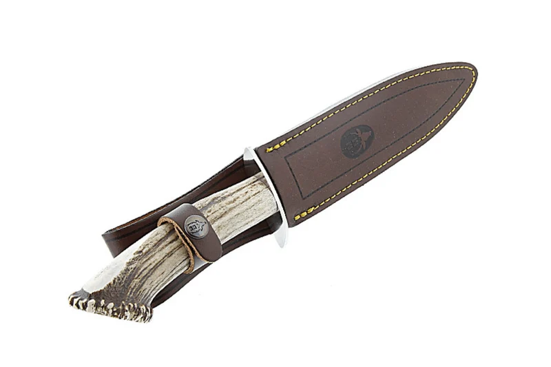 Couteau Muela Alcaraz 9314 lame en inox 19cm manche en bois de cerf + étui en cuir