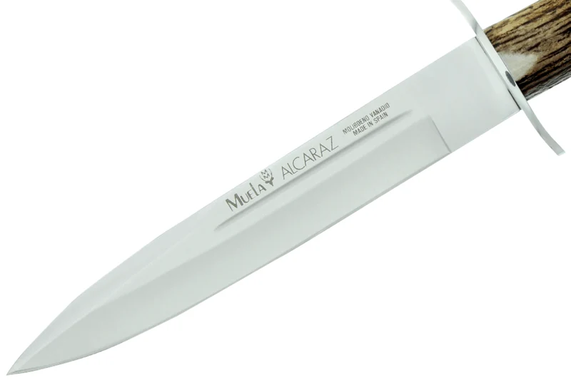 Couteau Muela Alcaraz 9314 lame en inox 19cm manche en bois de cerf + étui en cuir