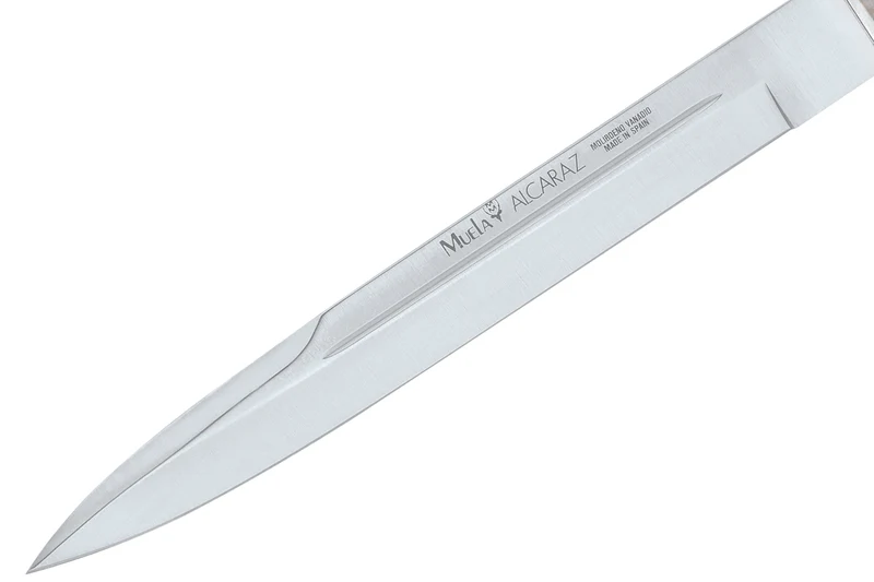 Couteau Muela Alcaraz 9255 lame en inox 26cm manche en bois de cerf + étui en cuir