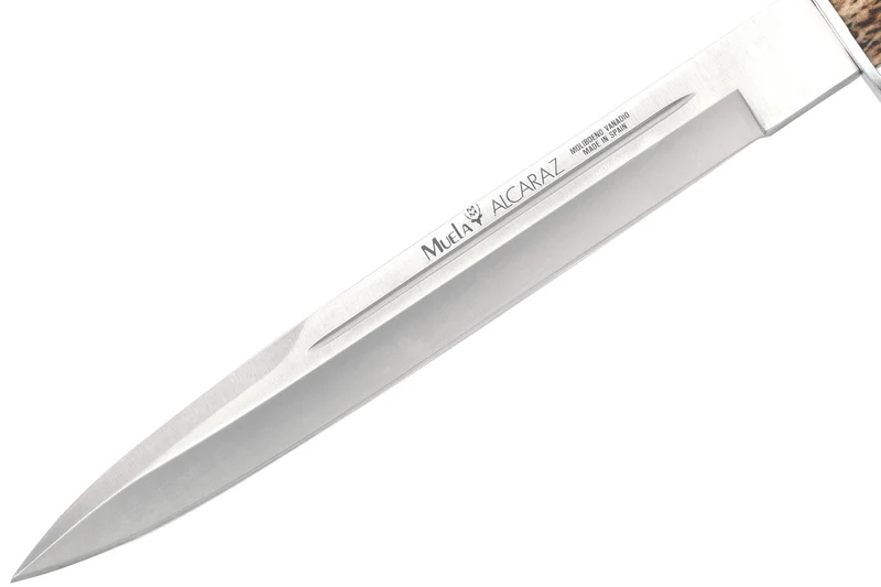 Couteau Muela Alcaraz 9249 lame en inox 26cm manche en bois de cerf + étui en cuir