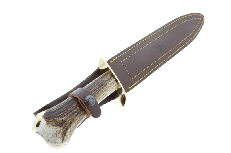 Couteau Muela Alcaraz 9249 lame en inox 26cm manche en bois de cerf + étui en cuir