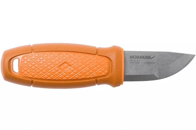Couteau de poche Mora Eldris 13501 lame inox 5,9cm manche caoutchouc burnt orange + étui