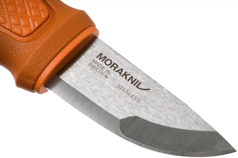 Couteau de poche Mora Eldris 13501 lame inox 5,9cm manche caoutchouc burnt orange + étui