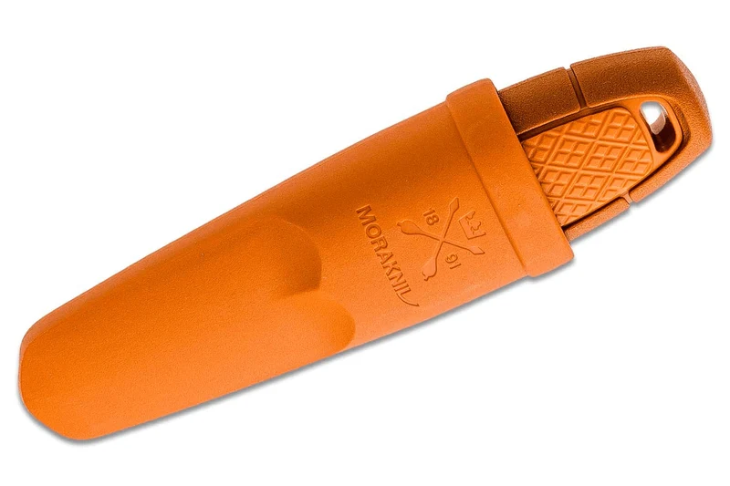 Couteau de poche Mora Eldris 13501 lame inox 5,9cm manche caoutchouc burnt orange + étui