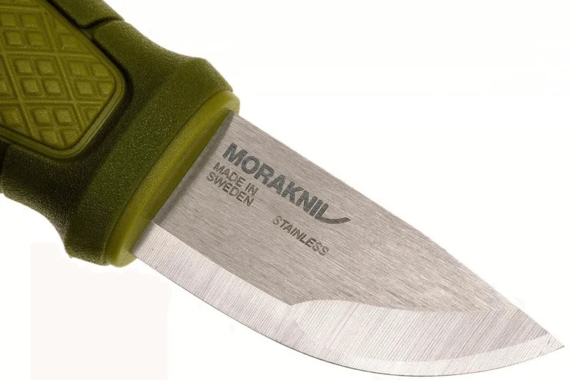 Couteau de poche Mora Eldris 12651 lame inox 5,9cm manche caoutchouc vert + étui