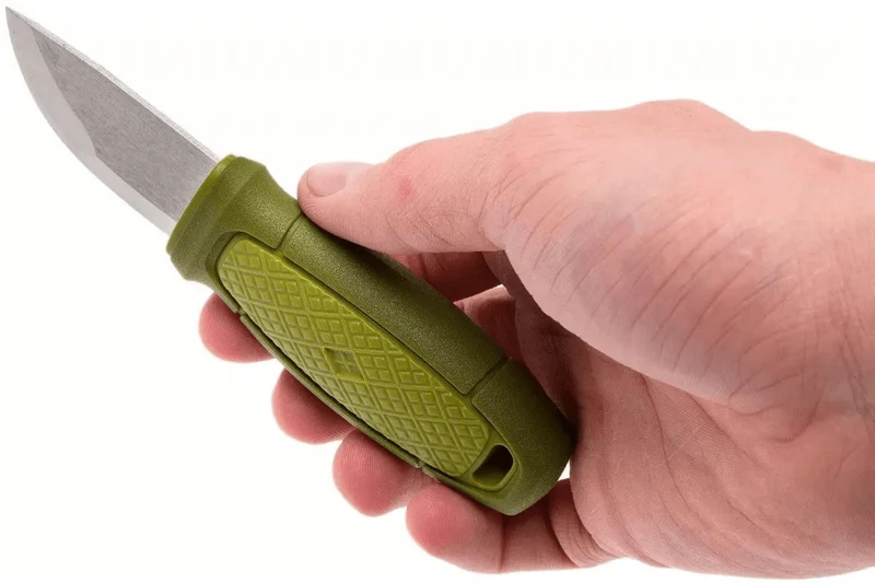 Couteau de poche Mora Eldris 12651 lame inox 5,9cm manche caoutchouc vert + étui