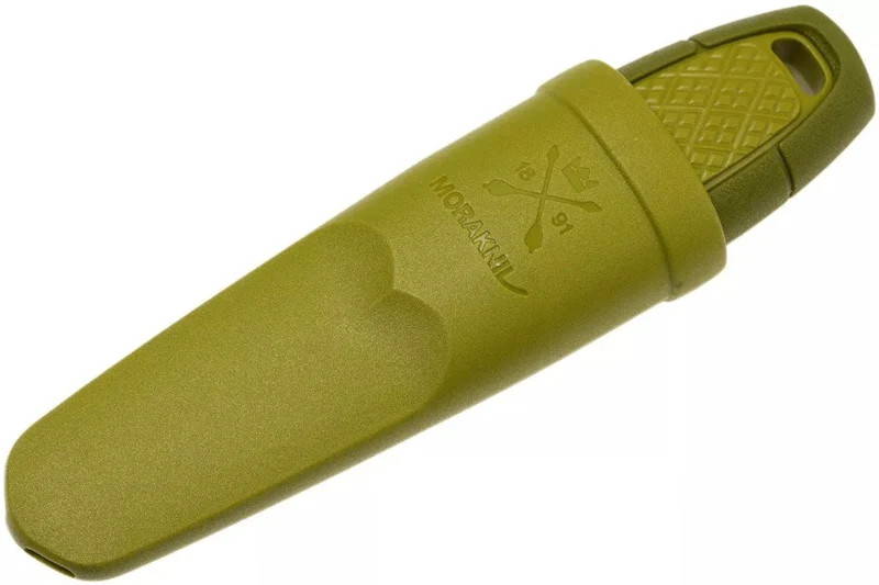 Couteau de poche Mora Eldris 12651 lame inox 5,9cm manche caoutchouc vert + étui