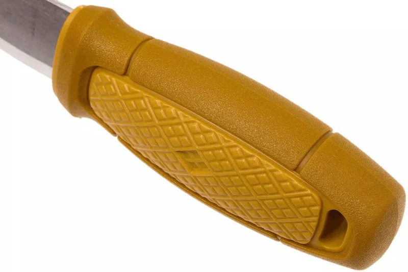Couteau de poche Mora Eldris 12650 lame inox 5,9cm manche caoutchouc jaune + étui